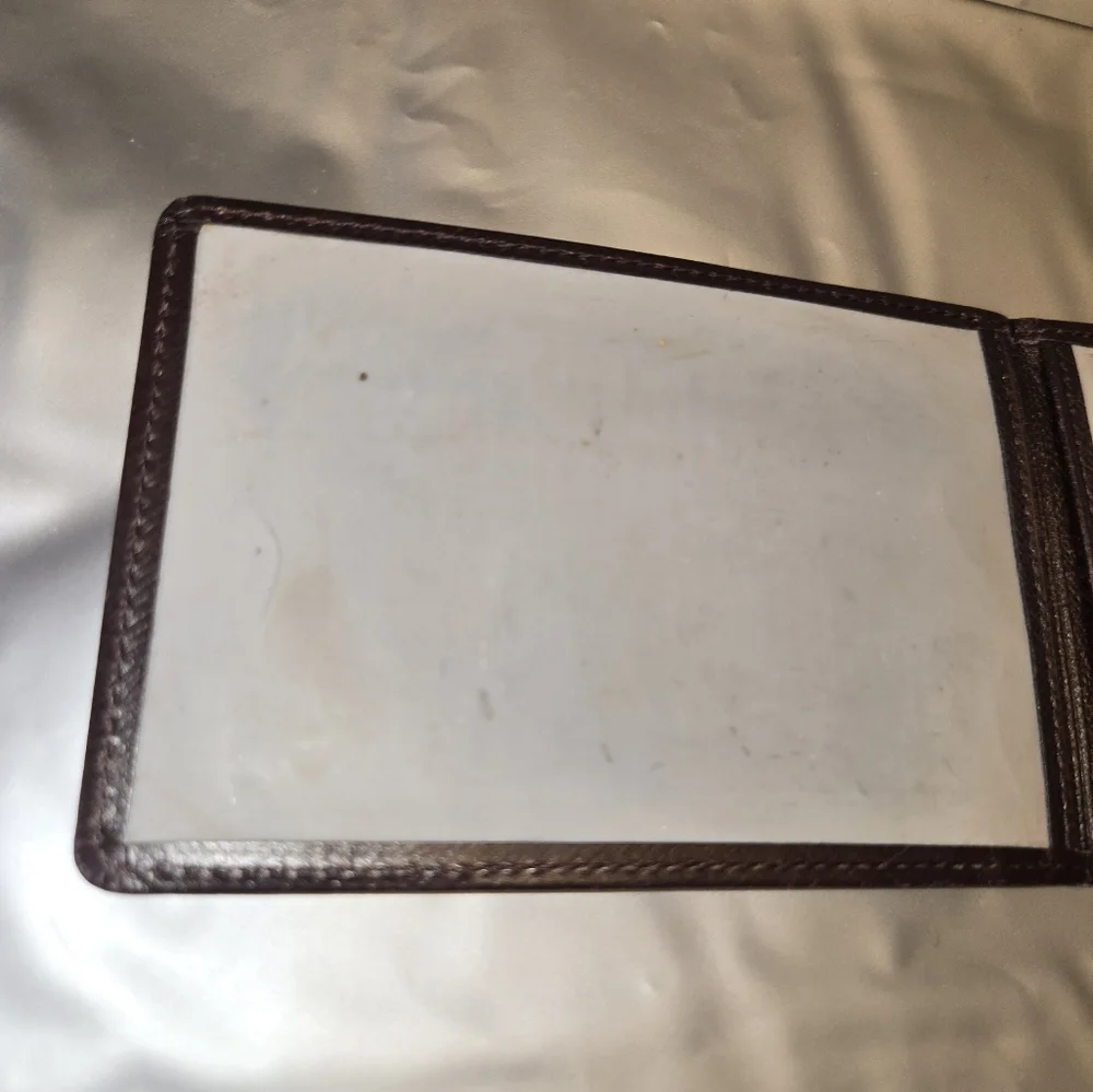 Louis Vuitton Leather ID Holder (Dark Brown)